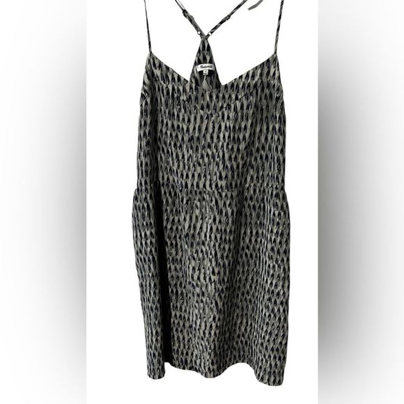 Madewell Silk Sunlight Cami Dress Painted Feathers - Picture 3 of 5